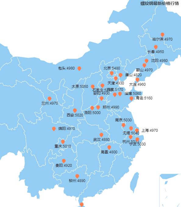 2022月3月下旬主要城市最新螺紋鋼價格匯總